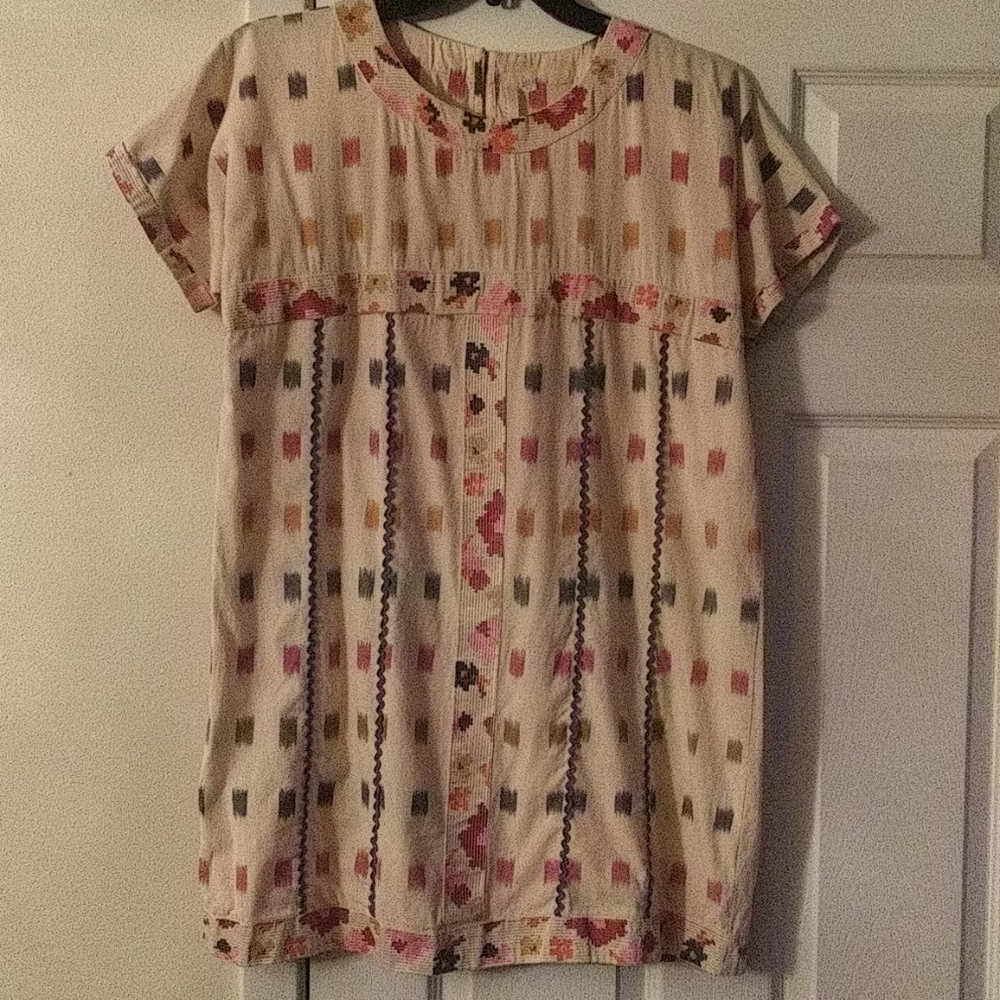 Ivy Jane: Uncle Frank Dress 32 inch length colorful with cute Rick rack